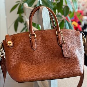 Coach Cara Pebbled Leather Handbag (CE741)